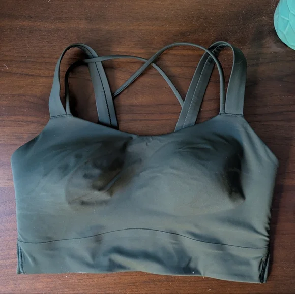 Lululemon Like A Cloud Longline Bra D/DD Rainforest Green Size 8 New W/O Tags - Picture 2 of 2